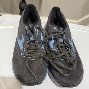 Brooks Black and Light Blue Athletic Shoes